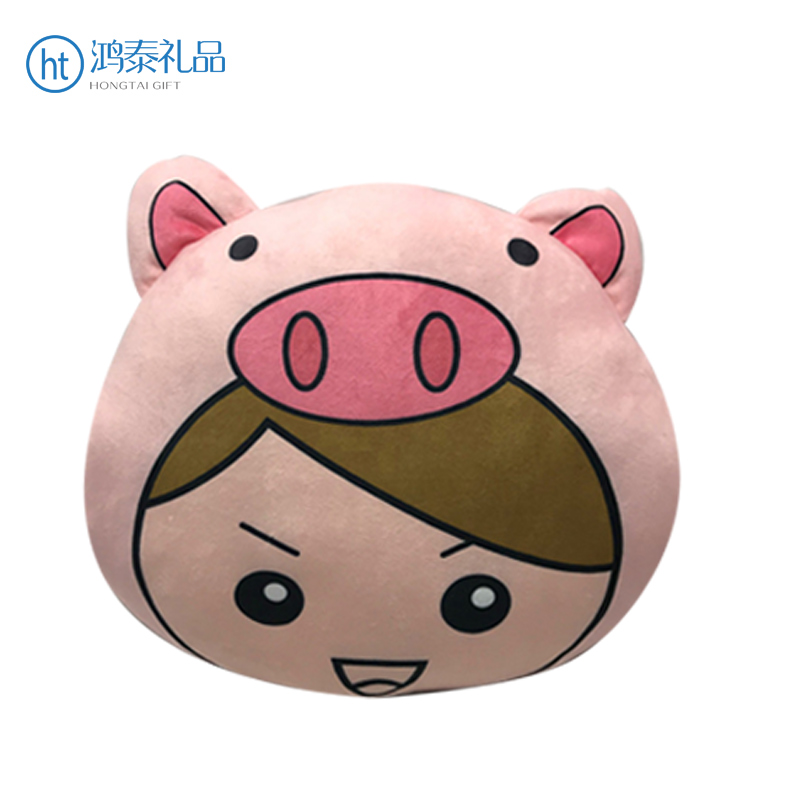 毛绒玩具-十二生肖猪毛绒公仔靠垫
